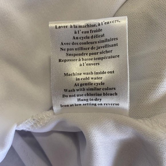 Le Grenier Women's Dress Size M Sleeveless Tiered Graphic Print Black & White - Picture 8 of 8